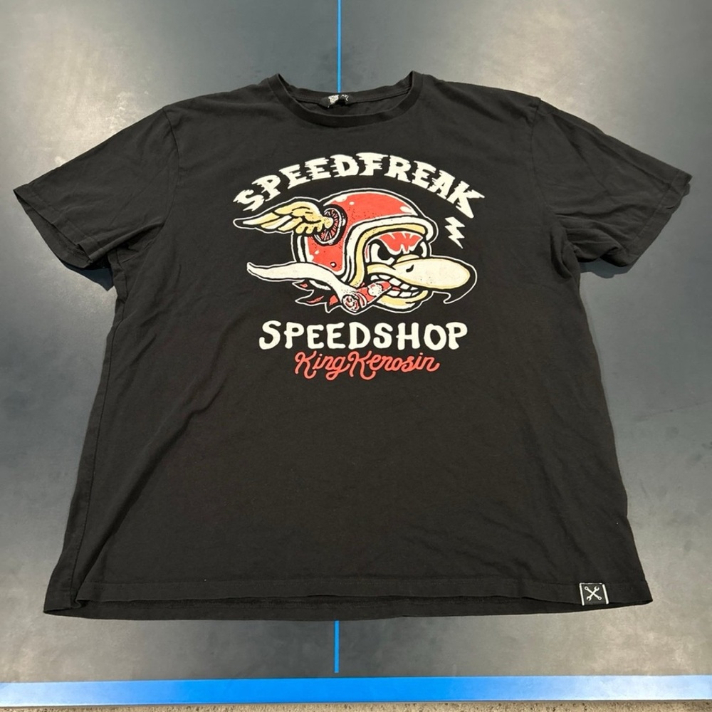 Mens King Kerosin Speed Freak Speed Shop XXL Racing shirt waterprinted soft